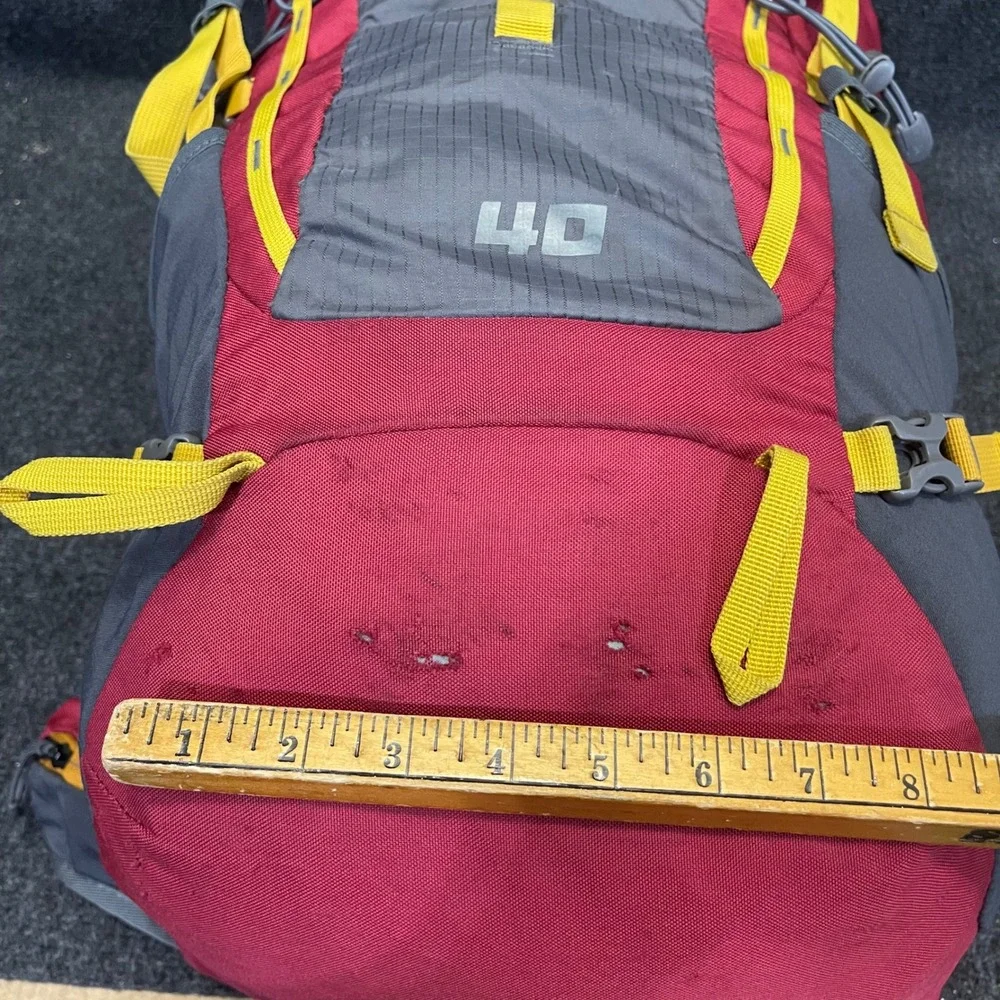 Magellan Outdoors 157542 Red/Grey 40L Technical Frame‎ Hiking Backpack Daypack